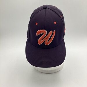 Under Armour Purple Baseball Cap With Orange "W" Logo Adult M Adjustable Fit